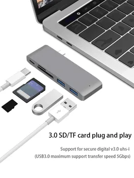 Thunderbolt 3 USB Type C Hub for MacBook 12 inch USB-C Dock Adapter with Micro SD/TF Reader Slot for Mac Book Pro USB C HUB
Thunderbolt 3 USB Type C Hub for MacBook 12 inch USB-C Dock Adapter with Micro SD/TF Reader Slot for Mac Book Pro USB C HUB