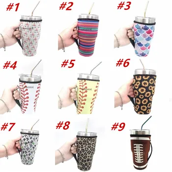 50pcs/lot Leopard Rainbow Sunflower Mermaid Football Water Bottle Cover Neoprene Insulated Sleeve bag Case for 30oz Tumbler Cup