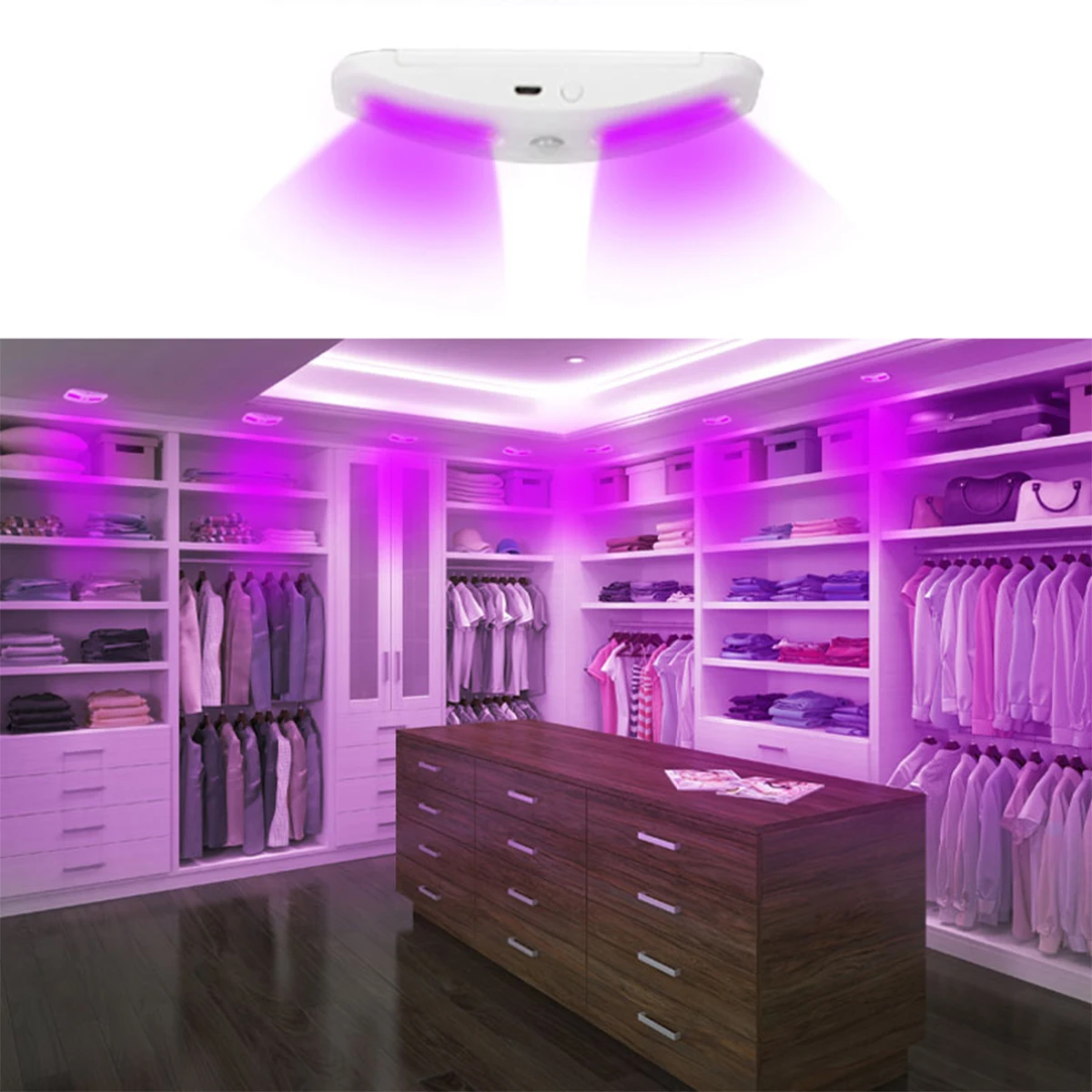 SOONHUA USB Motion Activated UV Sterilizing Light LED Night Light USB Rechargeable Motion Sensor LED Lights For Toilet Cabinet
SOONHUA USB Motion Activated UV Sterilizing Light LED Night Light USB Rechargeable Motion Sensor LED Lights For Toilet Cabinet