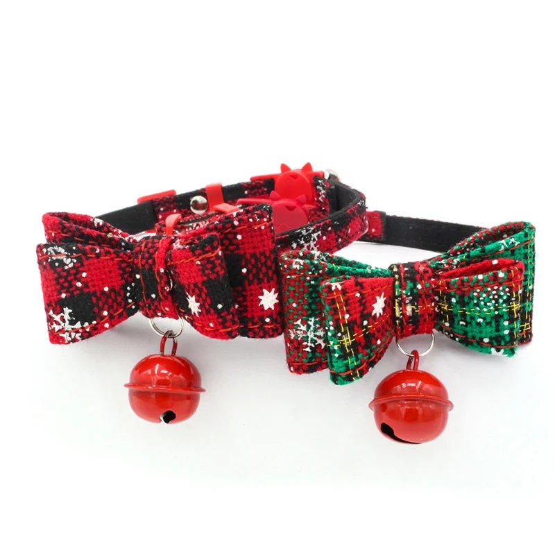 Christmas Gift Cat Collar Isolated With Bell Double Fabric Bow Adjustable Kitten Cat Collar Cat Supplies
Christmas Gift Cat Collar Isolated With Bell Double Fabric Bow Adjustable Kitten Cat Collar Cat Supplies