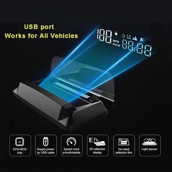 Konrisa G3 GPS HUD Head-up Display Car Speed Projector KMH/KPM Rear View Mirror Truck Compatible with All Cars General Motor
Konrisa G3 GPS HUD Head-up Display Car Speed Projector KMH/KPM Rear View Mirror Truck Compatible with All Cars General Motor