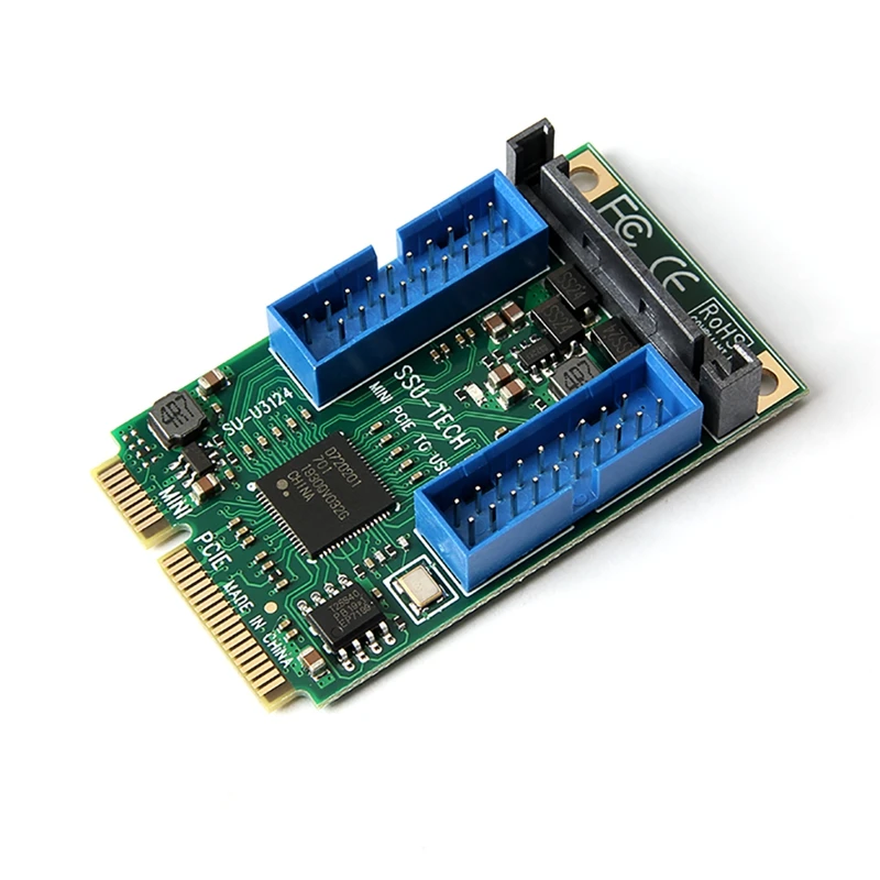 Мини PCI Express USB 3 0 адаптер Mini PCI-E к 4 порту расширения мини PCIe USB3.0 конвертер |