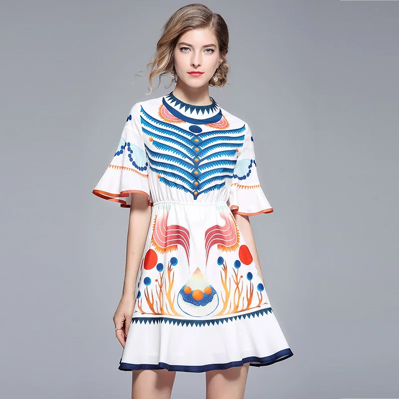Photo Shoot 2018 New Products Silky Soft Imitated Silk Fabric Fabric Stand Collar Printed High-waisted Europe And America Big He
Photo Shoot 2018 New Products Silky Soft Imitated Silk Fabric Fabric Stand Collar Printed High-waisted Europe And America Big He
