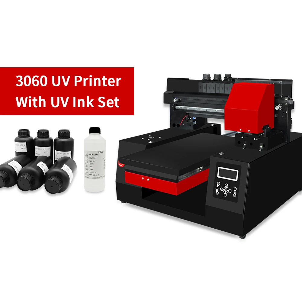 Automatic A3 UV Printer 3060 Inkjet Printer with UV Ink Set UV Flatbed Printers for Bottle, Phone Case, Acylic, Leather, TPU
Automatic A3 UV Printer 3060 Inkjet Printer with UV Ink Set UV Flatbed Printers for Bottle, Phone Case, Acylic, Leather, TPU
