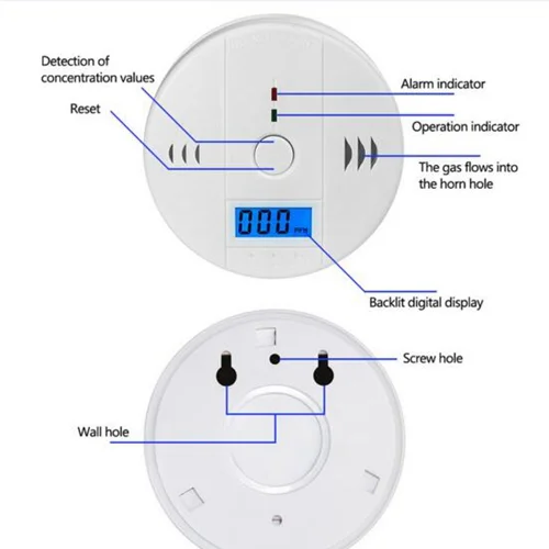 Independent Home Security 85dB Warning High Sensitive LCD Photoelectric CO Gas Sensor Carbon Monoxide Poisoning Alarm Detector
Independent Home Security 85dB Warning High Sensitive LCD Photoelectric CO Gas Sensor Carbon Monoxide Poisoning Alarm Detector