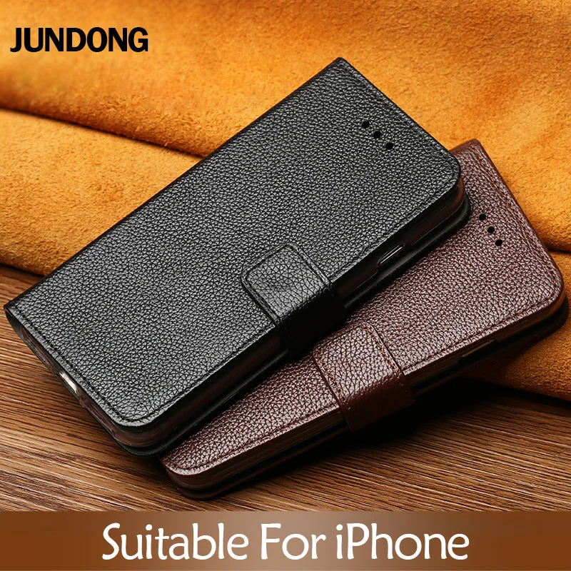 Flip Phone Cases For iPhone 6 6s 7 8 Plus 11 Pro X Xr Xs Max Case Litchi Texture buckle Back Cover 6sp 7p 8p case | Мобильные