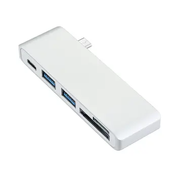Multifunction USB 3.1 Type-C HUB 5-in-1 Spliter Adapter High Speed USB3.0 Card Reader for Macbook Aluminum Alloy USB Hub
Multifunction USB 3.1 Type-C HUB 5-in-1 Spliter Adapter High Speed USB3.0 Card Reader for Macbook Aluminum Alloy USB Hub