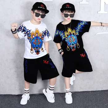 Children Clothes Baby Boy Hip Hop Suit Big Boy Cartoon 100% Cotton Faucet Short Sleeve Two-piece Kids Summer Street Dance Sets
Children Clothes Baby Boy Hip Hop Suit Big Boy Cartoon 100% Cotton Faucet Short Sleeve Two-piece Kids Summer Street Dance Sets