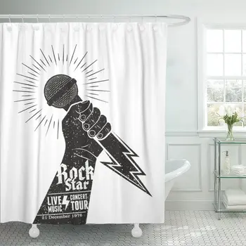 Karaoke for Rock Music Festival Hand Holding Microphone Shower Curtain Waterproof Polyester Fabric 60 x 72 Inches Set with Hooks
Karaoke for Rock Music Festival Hand Holding Microphone Shower Curtain Waterproof Polyester Fabric 60 x 72 Inches Set with Hooks