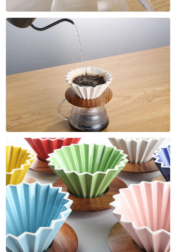 Generic Ceramic Coffee Dripper 12Cups 14Cups Creative Engine Style