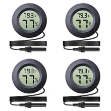 Digital Round Hygrometer Thermometer Gauge with Probe LCD Display Temperature Humidity Meter for Incubator Reptile Plant
Digital Round Hygrometer Thermometer Gauge with Probe LCD Display Temperature Humidity Meter for Incubator Reptile Plant