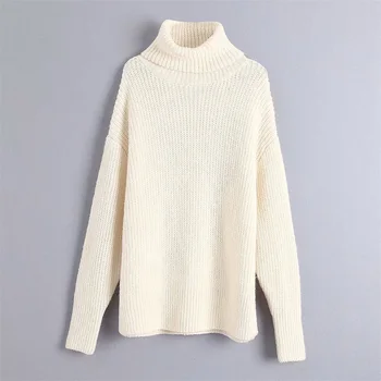 2019 autumn women's new high collar long sleeve mixed fabric wide loose hem side split knitwear sweater 06873138802
2019 autumn women's new high collar long sleeve mixed fabric wide loose hem side split knitwear sweater 06873138802