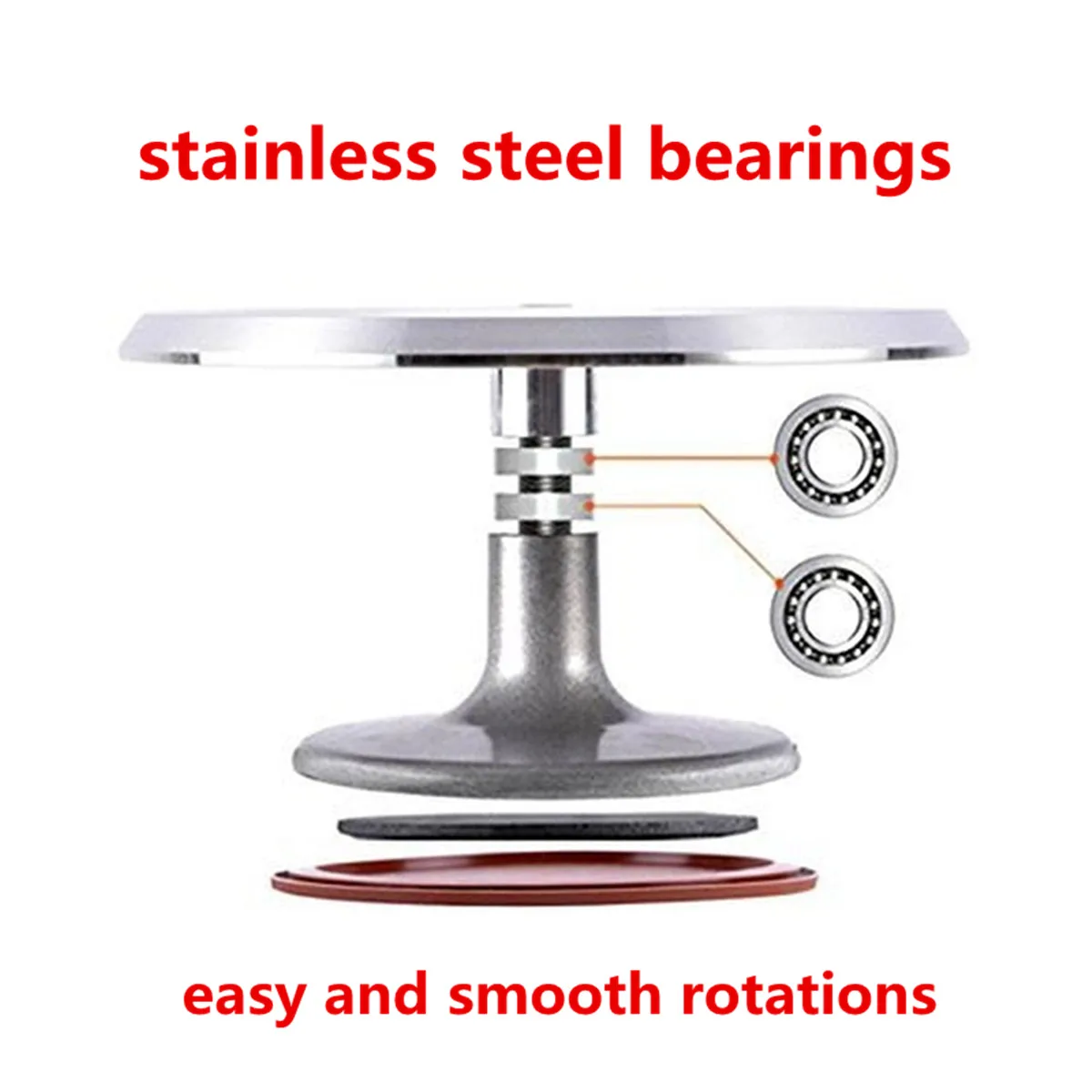 Hot 12 Inch Cake Turntable Silver Aluminium Alloy Rotating Dough Cream Cake Stand Cake Rotary Table Baking Decorating Kitchen To
Hot 12 Inch Cake Turntable Silver Aluminium Alloy Rotating Dough Cream Cake Stand Cake Rotary Table Baking Decorating Kitchen To