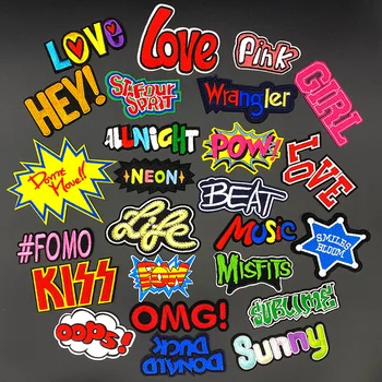 Popular HEY OOPS OMG Patches Letters Embroidered Iron on badges Handmade Fabric Sticker for clothing Jacket DIY Applique
Popular HEY OOPS OMG Patches Letters Embroidered Iron on badges Handmade Fabric Sticker for clothing Jacket DIY Applique