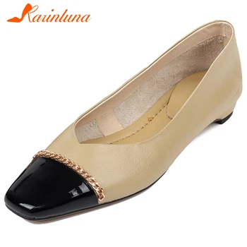 KARINLUNA Consise Lady Office Casual Flats Metal Mixed Color Slip On Square Toe Shallow Office Flats Women Shoes Woman
KARINLUNA Consise Lady Office Casual Flats Metal Mixed Color Slip On Square Toe Shallow Office Flats Women Shoes Woman