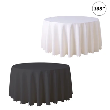 108 Inch Round Plain TableCloth Polyester Cover For Wedding Dining Tableware Hotel Table Cloth Table Cover Overlay Party Decor
108 Inch Round Plain TableCloth Polyester Cover For Wedding Dining Tableware Hotel Table Cloth Table Cover Overlay Party Decor