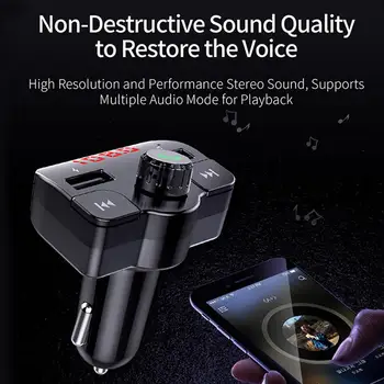 DC12V-24V Portable Multi-function Car Phone Charger Bluetooth5.0 FM Transmitter MP3 Music Player Adapter Car Accessories
DC12V-24V Portable Multi-function Car Phone Charger Bluetooth5.0 FM Transmitter MP3 Music Player Adapter Car Accessories