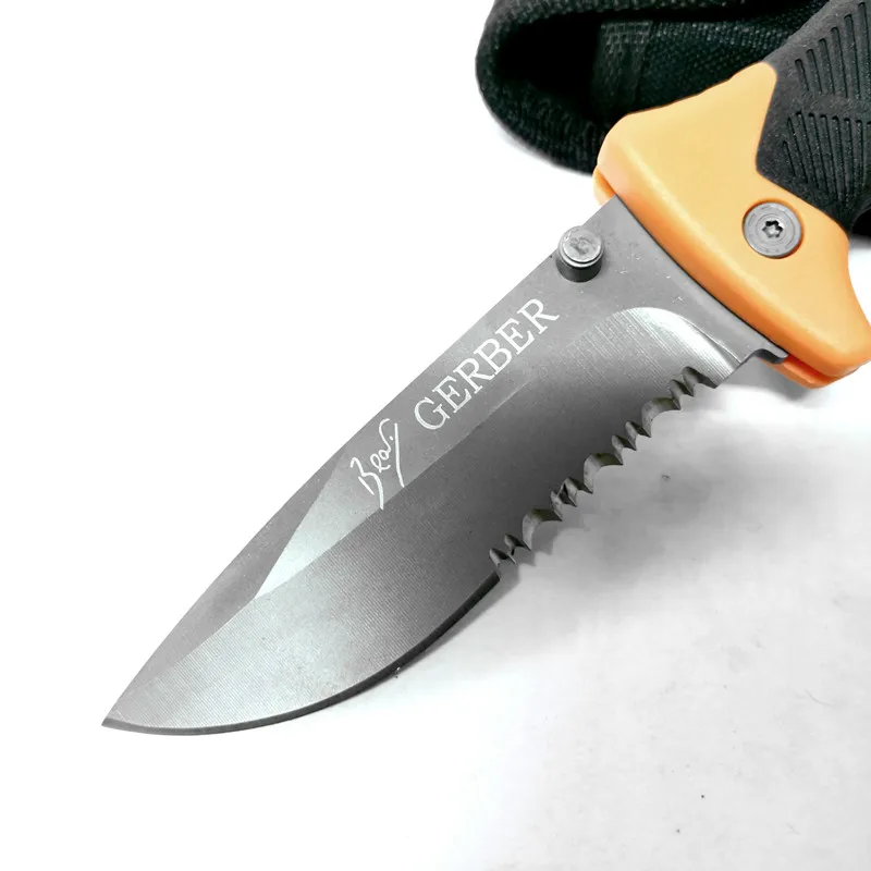 BGZD01 Gray Folding Knife 5CR15Mov G10 ABS Handle Blade Tactical Camping Survival Combat Pocket Knives EDC Hunting Multi Tools
