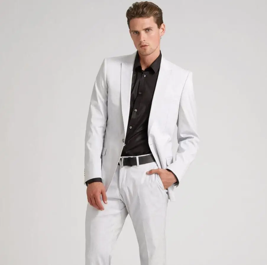 CCustom Made Slim Fit New Arrival Wedding Suits White Mens Suits Peaked Lapel Grooms Tuxedos Formal Party Suit (Jacket+Pants)
CCustom Made Slim Fit New Arrival Wedding Suits White Mens Suits Peaked Lapel Grooms Tuxedos Formal Party Suit (Jacket+Pants)