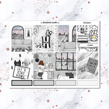 7sheets/pack Black white style Living city Weekly Label Decorative Sticker DIY Planner Diary Scrapbooking Album Stickers 
7sheets/pack Black white style Living city Weekly Label Decorative Sticker DIY Planner Diary Scrapbooking Album Stickers