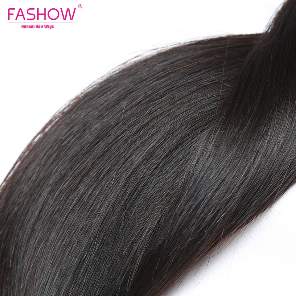 Peruvian Straight Hair Bundles 3 Bundles Straight Human Hair Wefts With 13X4 Lace Frontal Closure (4)