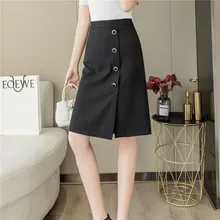 Women Spring Summer Elegant High Waist OL Skirts 2021 New Fashion Single Breasted Slit Midi Long Skirt Female Black Pencil Skirt
Women Spring Summer Elegant High Waist OL Skirts 2021 New Fashion Single Breasted Slit Midi Long Skirt Female Black Pencil Skirt