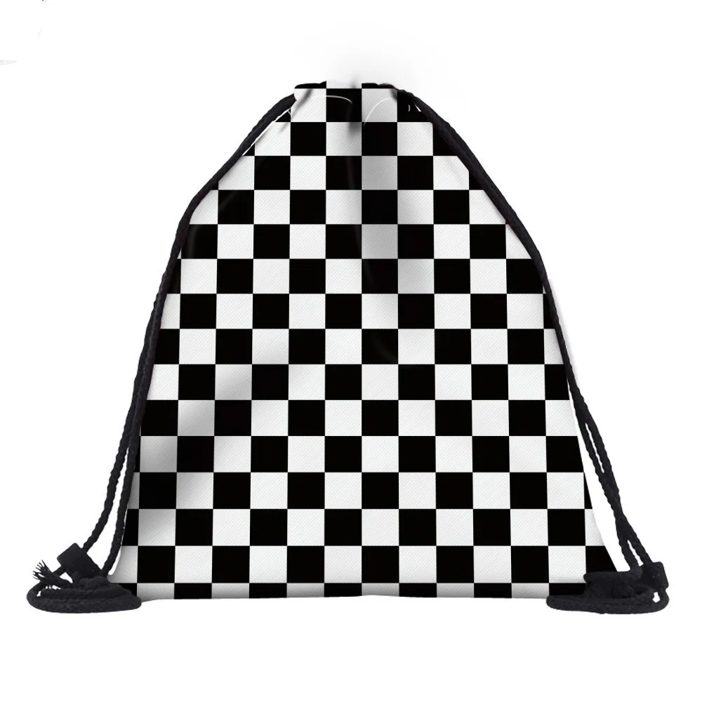 Women 3D Printing Drawstring Bag Black White Geometric Backpack Travel Softback Mens Backpacks 28316 
Women 3D Printing Drawstring Bag Black White Geometric Backpack Travel Softback Mens Backpacks 28316