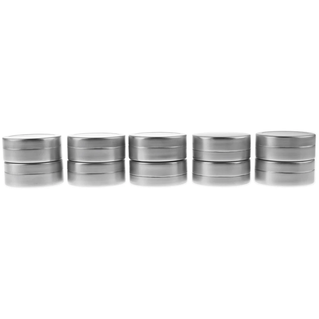 10x 10g Round Aluminum Cosmetics Cream Empty Lip Balm Containers Jars Tin 10x 10g Round Aluminum Cosmetics Cream Empty Lip Balm Containers Jars Tin