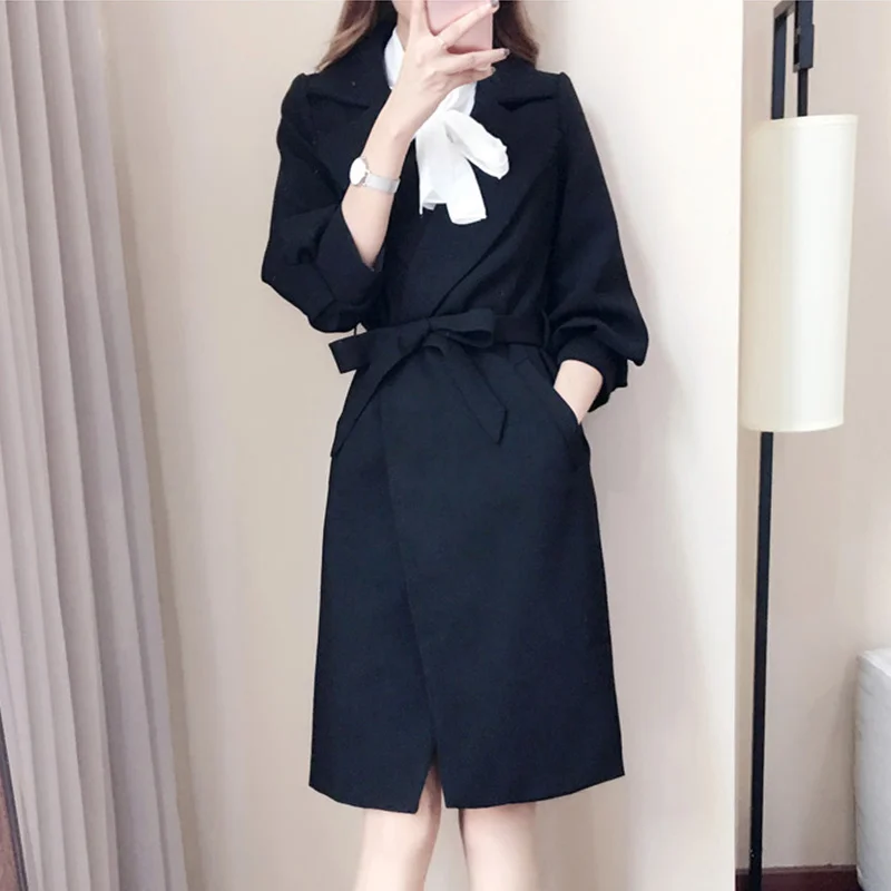 New Fashion Mid-long Trench Coat Women Khaki Slim Belt Cloak Mujer Windbreaker Female Winter Clothes Women
New Fashion Mid-long Trench Coat Women Khaki Slim Belt Cloak Mujer Windbreaker Female Winter Clothes Women