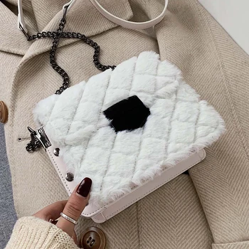 Elegant Female Square Crossbody Bag 2019 Winter New Quality Plush Women's Designer Handbag Lock Chain Shoulder Messenger Bags
Elegant Female Square Crossbody Bag 2019 Winter New Quality Plush Women's Designer Handbag Lock Chain Shoulder Messenger Bags