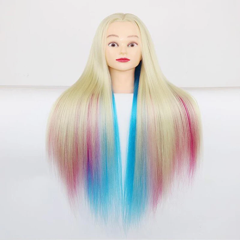 29inch Rainbow Mannequin Head Hairstyles Training Head Colorful Long Hair with Clamp Stand Synthetic Practice Mannequin
29inch Rainbow Mannequin Head Hairstyles Training Head Colorful Long Hair with Clamp Stand Synthetic Practice Mannequin