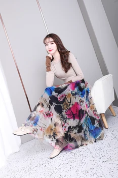 2020 new high-waist printed mesh skirt women's skirt Korean fashion double-layer wild mid-length pleated skirt
2020 new high-waist printed mesh skirt women's skirt Korean fashion double-layer wild mid-length pleated skirt