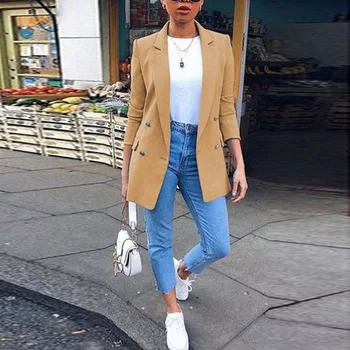 Blazers for Women Formal Business Work Coat Tops Ladies Outwear Clothing Office Casual Suit Solid Jackets Coat Slim Blazer 2020
Blazers for Women Formal Business Work Coat Tops Ladies Outwear Clothing Office Casual Suit Solid Jackets Coat Slim Blazer 2020