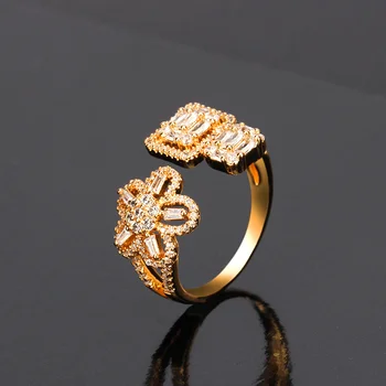 Trendy Open Rings with Full Cubic Zircon Crystal For Women Luxury CZ Dubai Wedding Party Jewelr Adjustable Ring for Women
Trendy Open Rings with Full Cubic Zircon Crystal For Women Luxury CZ Dubai Wedding Party Jewelr Adjustable Ring for Women