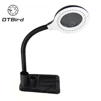 Crafts Glass Lens LED Desk Magnifier Lamp Light 5X 10X Magnifying Desktop Loupe Repair Tools with 36 LEDs Stand
Crafts Glass Lens LED Desk Magnifier Lamp Light 5X 10X Magnifying Desktop Loupe Repair Tools with 36 LEDs Stand
