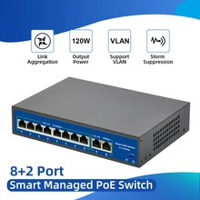 10 Ports POE Switch 48V Power Over Ethernet Network Switch 8 PoE Switch Injector for IP camera/Wireless AP/CCTV Camera System
10 Ports POE Switch 48V Power Over Ethernet Network Switch 8 PoE Switch Injector for IP camera/Wireless AP/CCTV Camera System