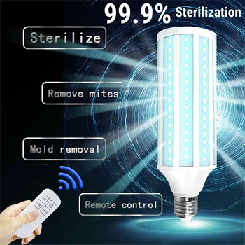 60W UV Germicidal Lamp E27 Led UVC Light Bulb Disinfection Timing Lamp sterilizer LED Lights Home Clean Air Kill Mites
60W UV Germicidal Lamp E27 Led UVC Light Bulb Disinfection Timing Lamp sterilizer LED Lights Home Clean Air Kill Mites