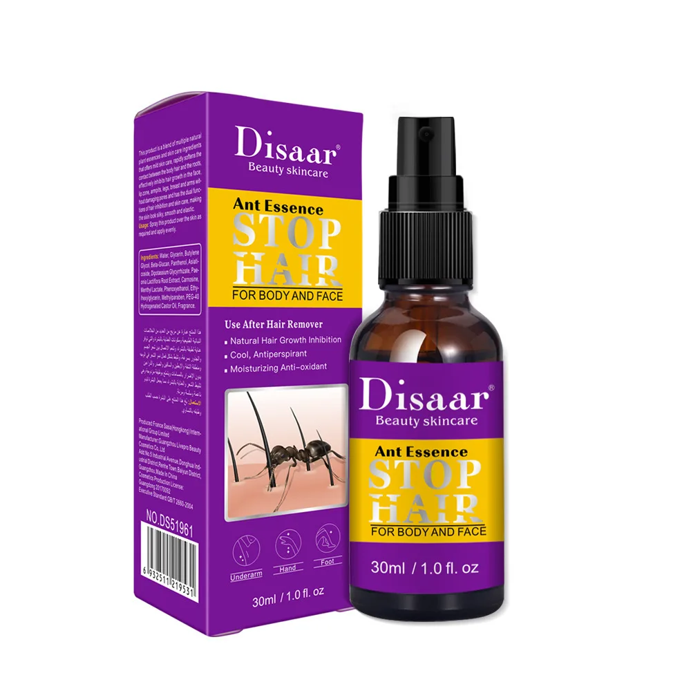Natural Hair Growth Inhibitor Ant Essence Stop Hair For Body and Face Leg Armpit Bikini Painless Hair Removal Spray Depilation
Natural Hair Growth Inhibitor Ant Essence Stop Hair For Body and Face Leg Armpit Bikini Painless Hair Removal Spray Depilation