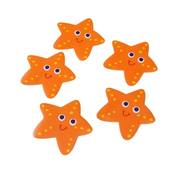 

5x Bath Tub Non Slip Safety Treads Sticker Bathroom Applique Decal Starfish Orange PVC Bathroom Anti-Slip Security Sticker