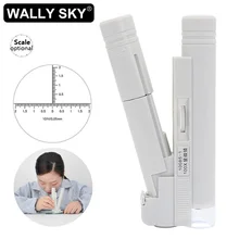 Foldable Magnifying Loupe 100X White Mini Magnifier with LED Illumination Portable Pocket Microscope with or without Reading Sca
Foldable Magnifying Loupe 100X White Mini Magnifier with LED Illumination Portable Pocket Microscope with or without Reading Sca