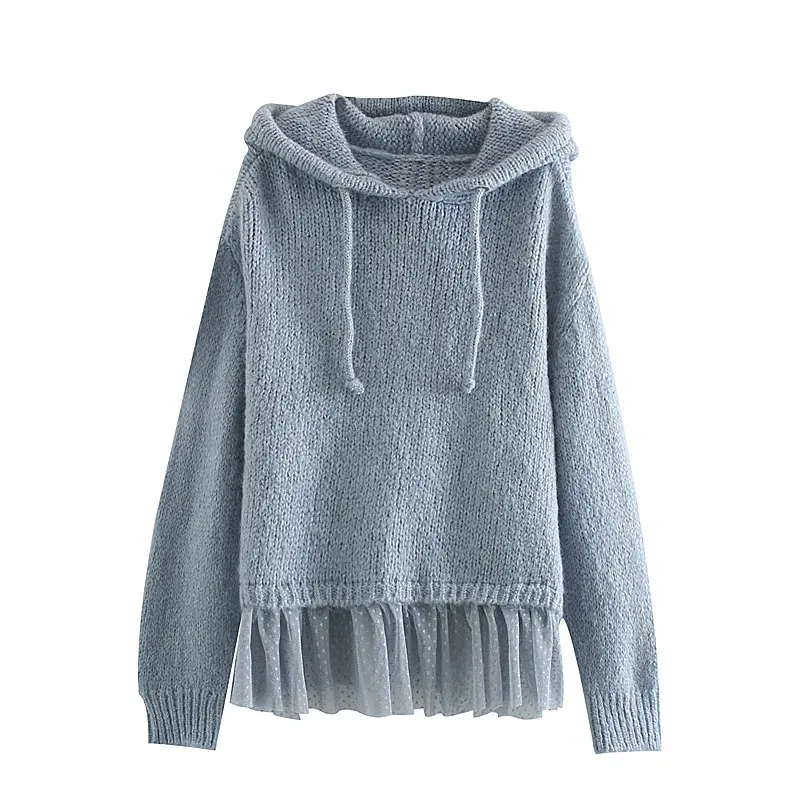 za 2019 hoodies patchwork knitted sweatshirt sky blue casual pullover long sleeve chic autumn sweatshirt women mujer
za 2019 hoodies patchwork knitted sweatshirt sky blue casual pullover long sleeve chic autumn sweatshirt women mujer