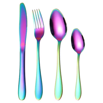 4Set 16Pcs Dinnerware Set 304 Stainless Steel Cutlery Set Knife Fork Spoon Tableware Wedding Silverware Set Multicolor
4Set 16Pcs Dinnerware Set 304 Stainless Steel Cutlery Set Knife Fork Spoon Tableware Wedding Silverware Set Multicolor