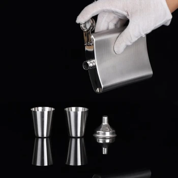 New Portable 8 Oz Stainless Steel Hip Flask Pocket Drinkware Flagon Gift Package Whiskey Wine Pot With Wine Cup Funnel Liquor Ju
New Portable 8 Oz Stainless Steel Hip Flask Pocket Drinkware Flagon Gift Package Whiskey Wine Pot With Wine Cup Funnel Liquor Ju