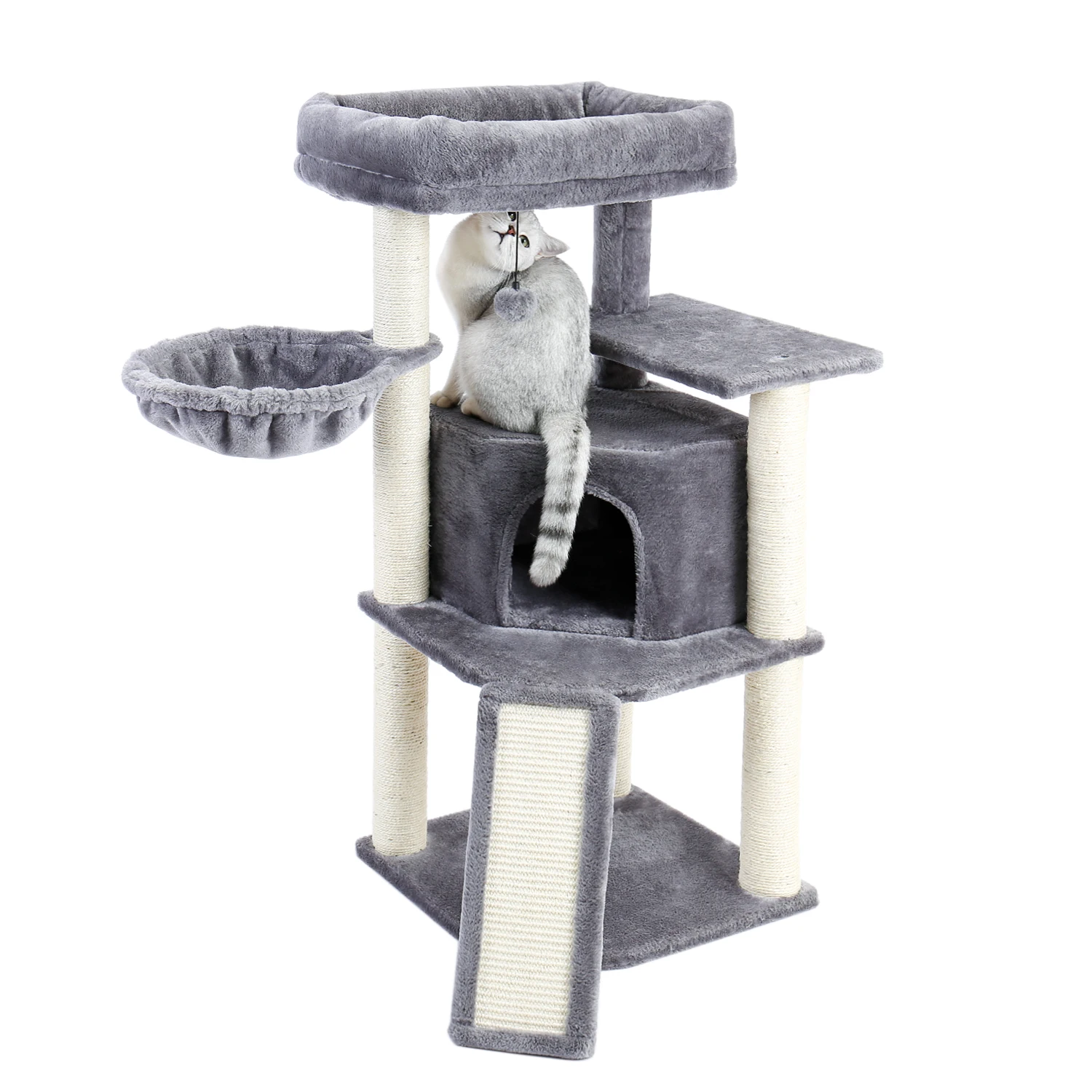 Fast Delivery Luxury Pet Cat Tree House Condos Cat Tree Tower with Ladder Sisal Scratching Posts for Cats Kitten Furniture House
Fast Delivery Luxury Pet Cat Tree House Condos Cat Tree Tower with Ladder Sisal Scratching Posts for Cats Kitten Furniture House