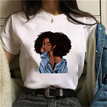 Black Girl Curly Hair T Shirt girl aesthetic anime clothes summer clothes for women hippie white top summer top street wear
Black Girl Curly Hair T Shirt girl aesthetic anime clothes summer clothes for women hippie white top summer top street wear
