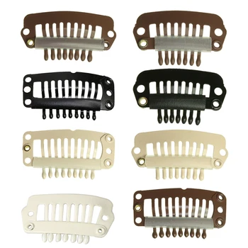 20pcs Black Nine-tooth Clip for hair extension snap clip for DIY use(Black)32MM L 
20pcs Black Nine-tooth Clip for hair extension snap clip for DIY use(Black)32MM L