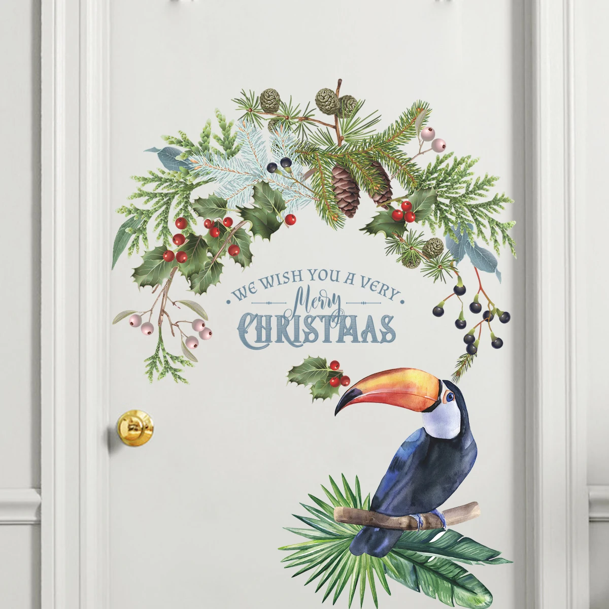 Green Plant Pine Cones Branch Parrot Wall Stickers Christmas Decoration 2022 New Year Decor Glass Window Door Posters Home Mural
Green Plant Pine Cones Branch Parrot Wall Stickers Christmas Decoration 2022 New Year Decor Glass Window Door Posters Home Mural