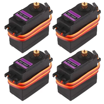 

4Pcs MG996R Analog Servo Metal Gear Torque Digital Servo Motor for Smart Car Robot Boat RC Helicopter