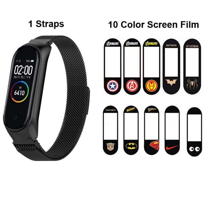 For Xiaomi Mi Band 4 Bracelet Strap Miband 4 Milanese Stainless Steel Wristband Screen Protector Film
For Xiaomi Mi Band 4 Bracelet Strap Miband 4 Milanese Stainless Steel Wristband Screen Protector Film