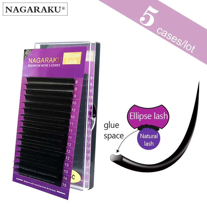 NAGARAKU 5 cases Ellipse Flat False Eyelash Extension flat mink mix cilia eyelashes Faux Mink Ellipse eyelashes
NAGARAKU 5 cases Ellipse Flat False Eyelash Extension flat mink mix cilia eyelashes Faux Mink Ellipse eyelashes